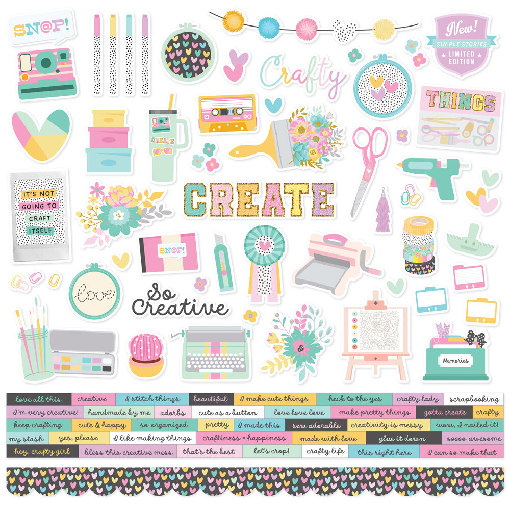 Crafty Things- Element Sticker von Simple Stories